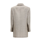 Beige Linen Blazer