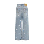 Blue Cotton Relaxed Fit Jeans