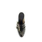 Black Calf Leather Bos Taurus Mules