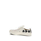 White Canvas Low Top Sneakers