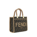 Brown Fabric Shoulder Bag