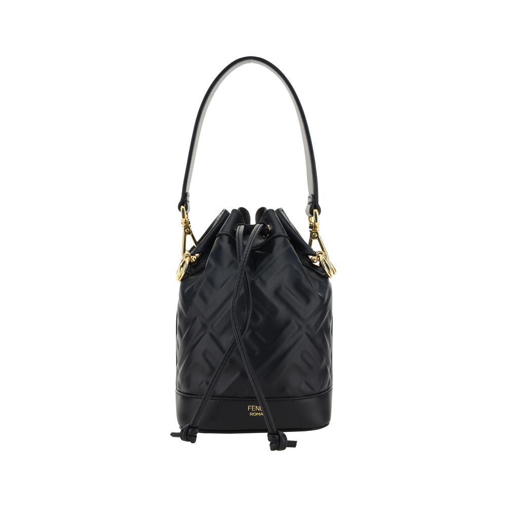 Black Calf Leather Bos Taurus Backet Bag