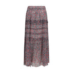 Purple Cotton Long Skirt