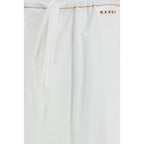 White Cotton Casual Pants