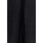 Black Cotton Casual Dress