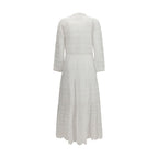 White Cotton Casual Dress