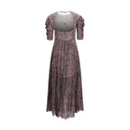 Purple Cotton Casual Dress