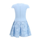 Blue Polyester Casual Dress