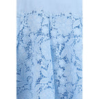 Blue Polyester Casual Dress
