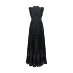 Black Polyester Casual Dress