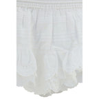 White Cotton Bermuda Shorts