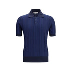 Blue Cotton Polo Shirt