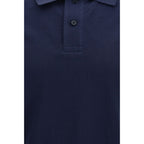 Blue Cotton Polo Shirt