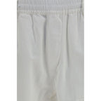 White Cotton Cargo Pants