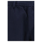 Blue Cotton Cargo Pants