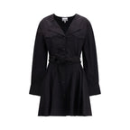 Black Cotton Casual Dress