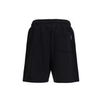Black Cotton Bermuda Shorts