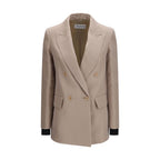 Beige Silk Clothing