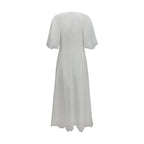 White Cotton Casual Dress