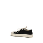 Black Fabric Low Top Sneakers