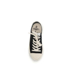 Black Fabric Low Top Sneakers