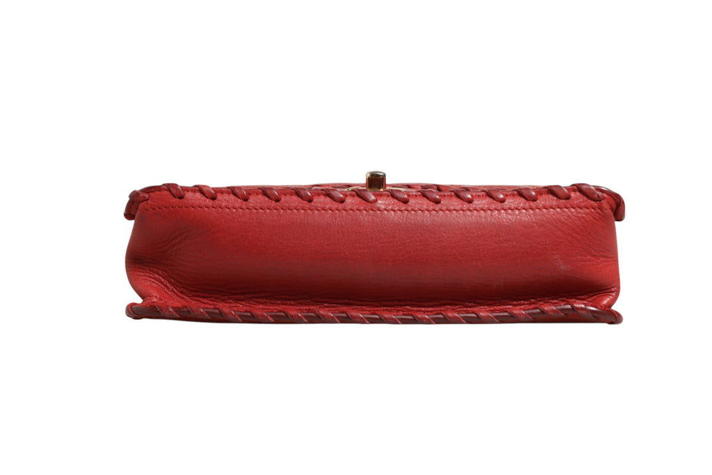 Mini Flap Bag Lambskin Braided Calfskin Gold Tone Metal