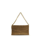 Brown Suede Leather Handbag