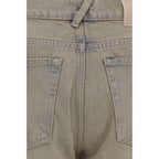 Bicolor Cotton Bootcut Jeans