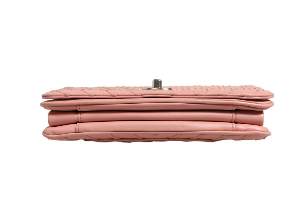 Small Classic Double Flap Bag Light Pink Chevron