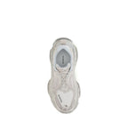 White Polyurethane Chunky Sneakers
