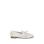 White Calf Leather Bos Taurus Slip-On Loafers