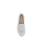 White Calf Leather Bos Taurus Slip-On Loafers