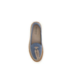 Blue Calf Leather Bos Taurus Slip-On Loafers