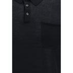 Black Cotton Polo Shirt