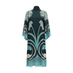 Blue Silk Casual Dress