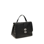 Black Calf Leather Bos Taurus Handbag