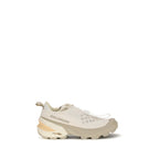 White Nylon Athletic Sneakers