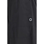 Black Polyester Casual Pants
