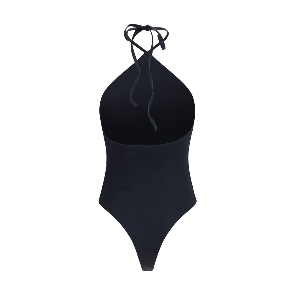 Black Polyamide One-Piece Swimsuit
