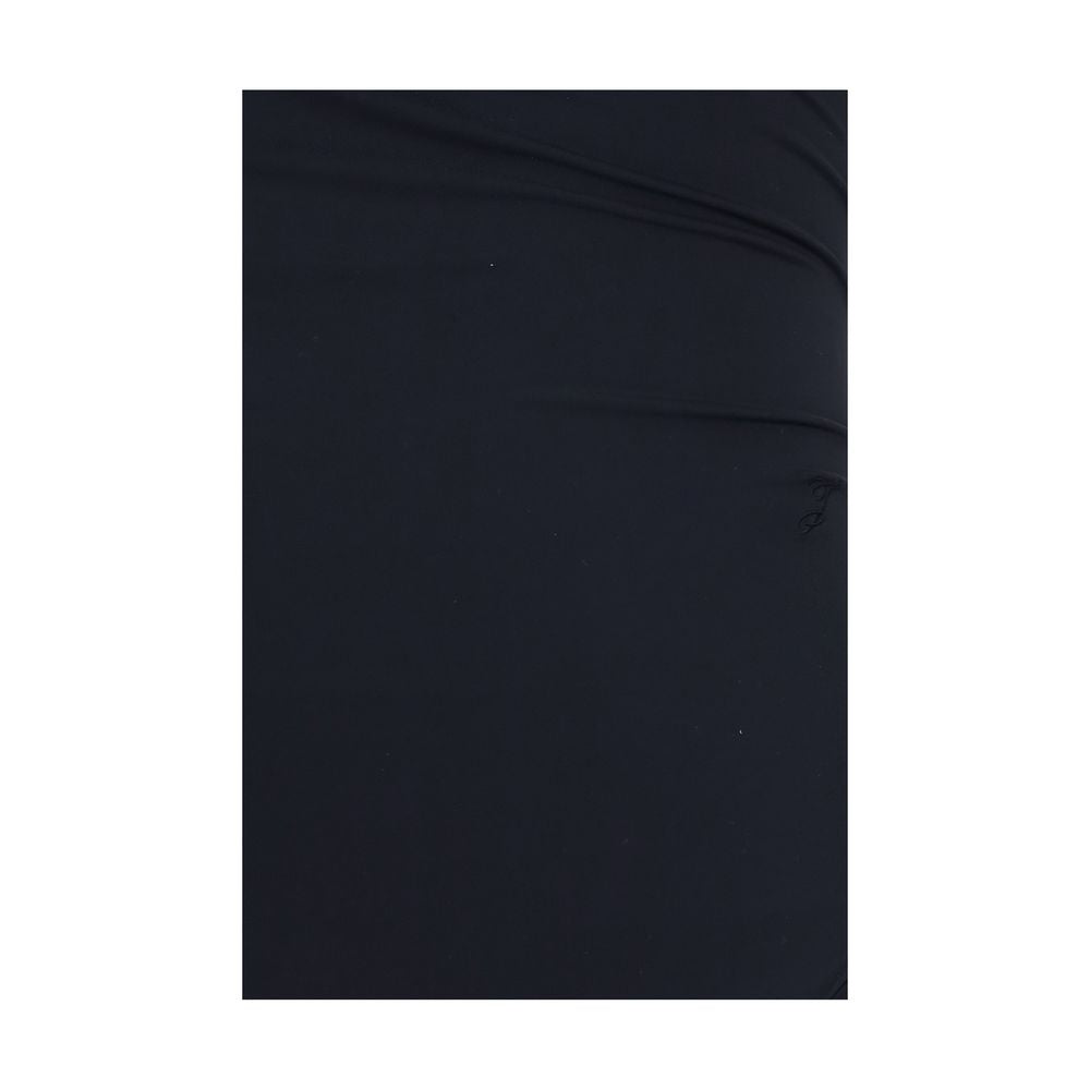 Black Polyamide One-Piece Swimsuit