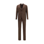 Brown Wool Oves Aries Two-Piece Suit