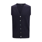 Blue Wool Oves Aries Sleeveles Sweater