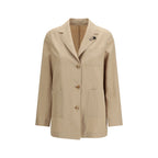 Beige Wool Oves Aries Full-Length Jacket