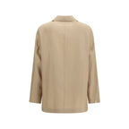 Beige Wool Oves Aries Full-Length Jacket