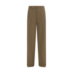 Brown Wool Oves Aries Casual Pants