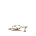 Gray Calf Leather Bos Taurus Flat Sandals