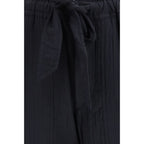 Black Viscose Casual Pants