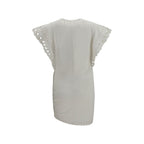 White Cotton Casual Dress