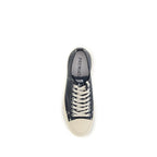 Blue Calf Leather Bos Taurus Low Top Sneakers