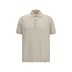 Beige Cotton Polo Shirt